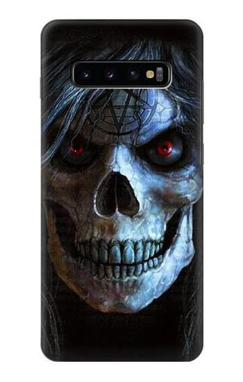 S2585 Evil Death Skull Pentagram Etui Coque Housse pour Samsung Galaxy S10 Plus